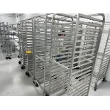 LOT (10) Port. Tray Carts, 18" W x 25" D, Aluminum | Rig Fee $100