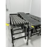 LOT (2) Uline Best Flex 200 Expandable Port. Roller Conveyors, 18" | Rig Fee $75