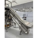 2022 Stainless Steel Incline Conveyor, Approx. 8' H x 12" Cleated Poly Conveyor | Rig Fee $350