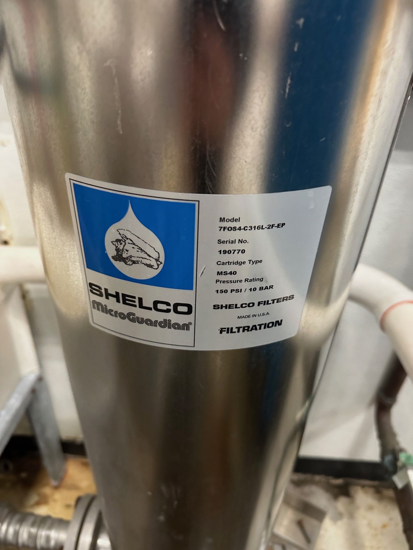 Shelco Stainless Steel Filter, Model 7FOS4-C316L-2F-EP, S/N: 190770, | Rig Fee $150 See Desc - Image 2 of 2