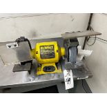 DeWalt Heavy Duty 8" Bench Grinder and Stainless Steel Table (Approx. 4' | Rig Fee $50