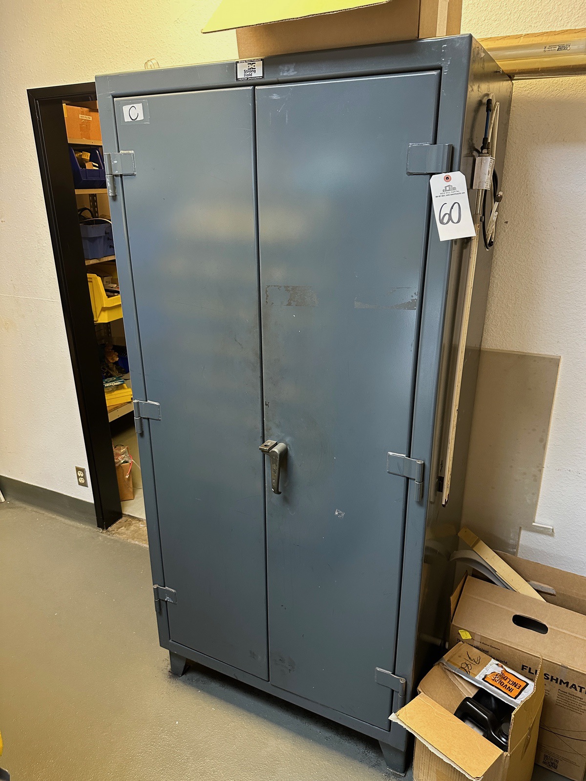 Lot of Stronghold Heavy Duty Storage Cabinet with Contents (Approx. 3 ...