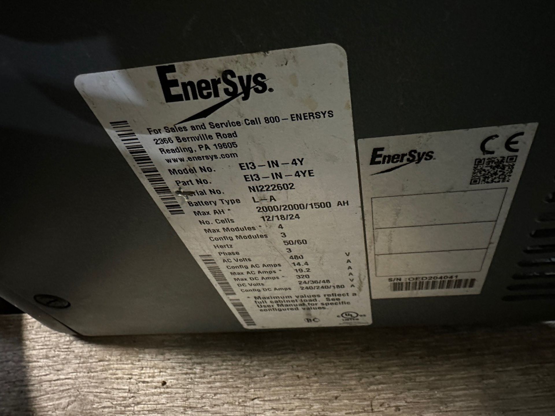 EnerSys EnForcer Impaq Battery Charger - Model E13 - IN - 4Y | Rig Fee $50 - Image 2 of 2