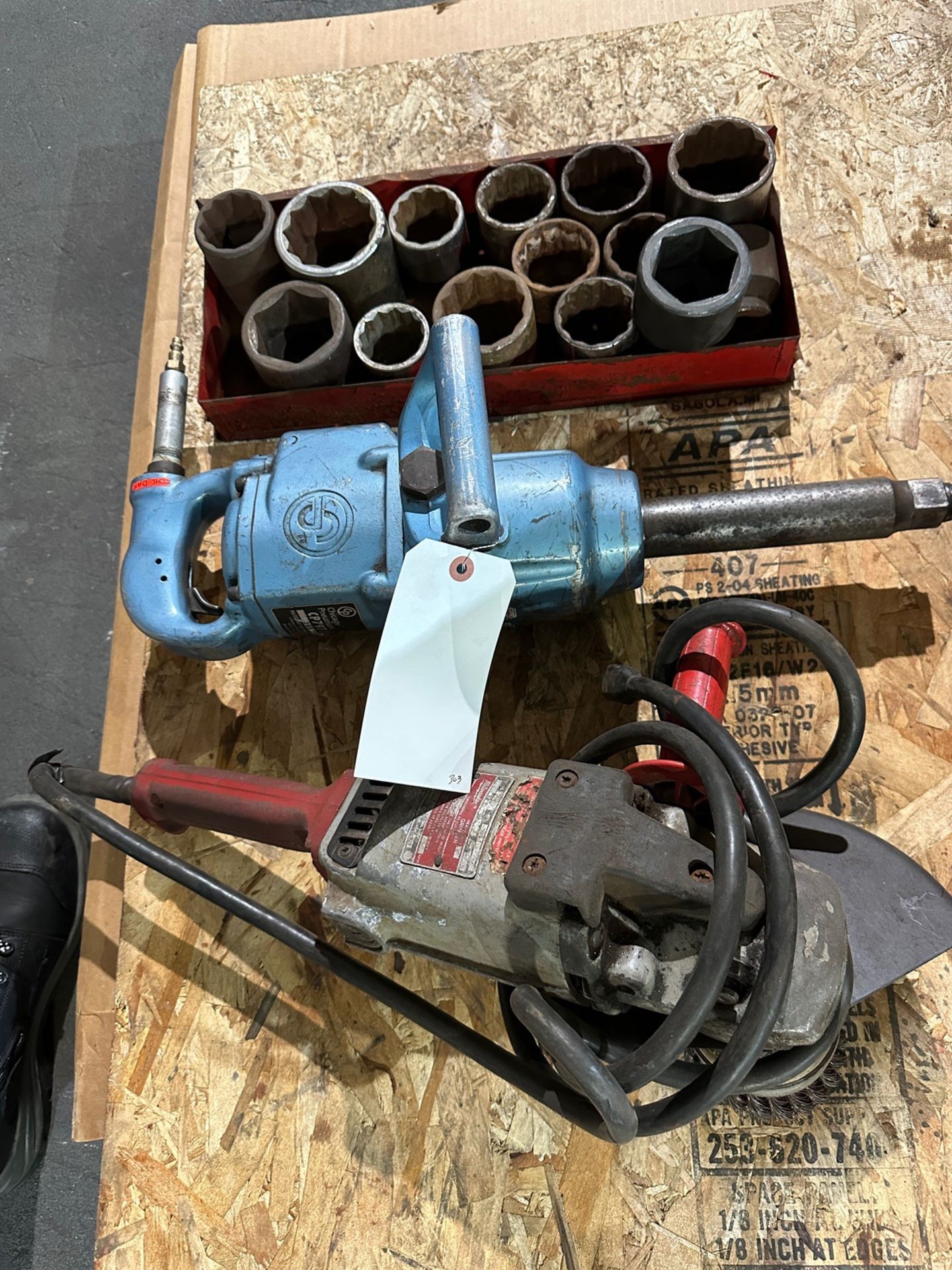 Lot of Milwuakee Grinder and Chicago Pneumatic Air Wrench | Rig Fee $10