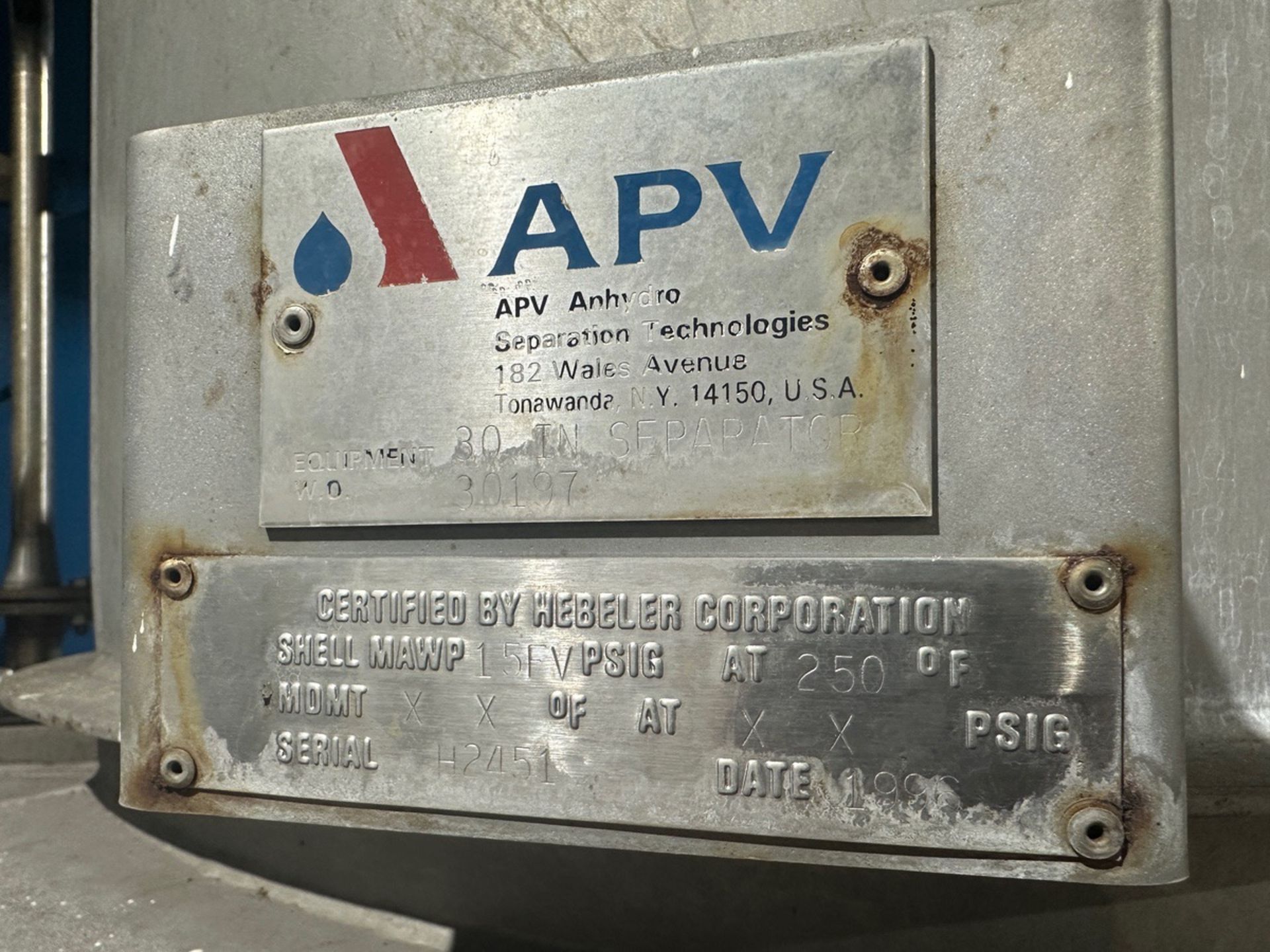 APV 3-Effect Evaporator System, w/ (2) 30in Separators, (1) 48in Separat | Rig Fee $7500 - Image 15 of 39