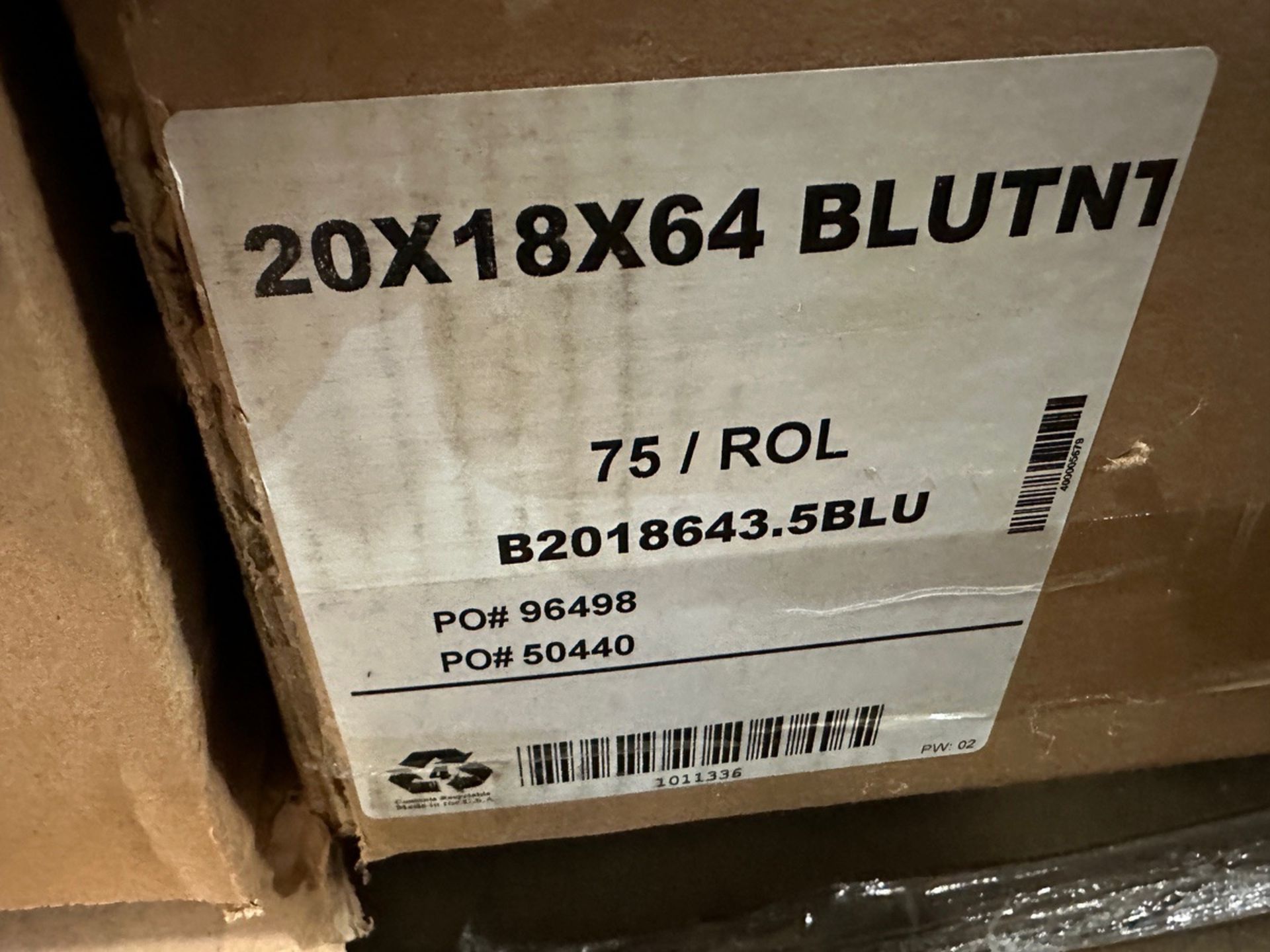 Lot of Pallet of 20 x 18 x 64 Blutnt Rolls (Approx. (9)) | Rig Fee $50