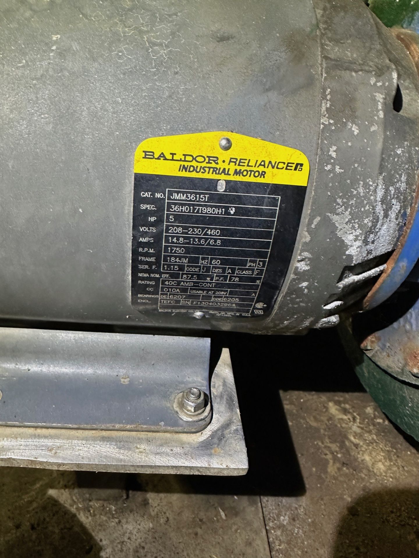 Baldor Reliance 5 HP Industrial Motor with Krum Centrifugal Pump | Rig Fee $75 - Image 2 of 3