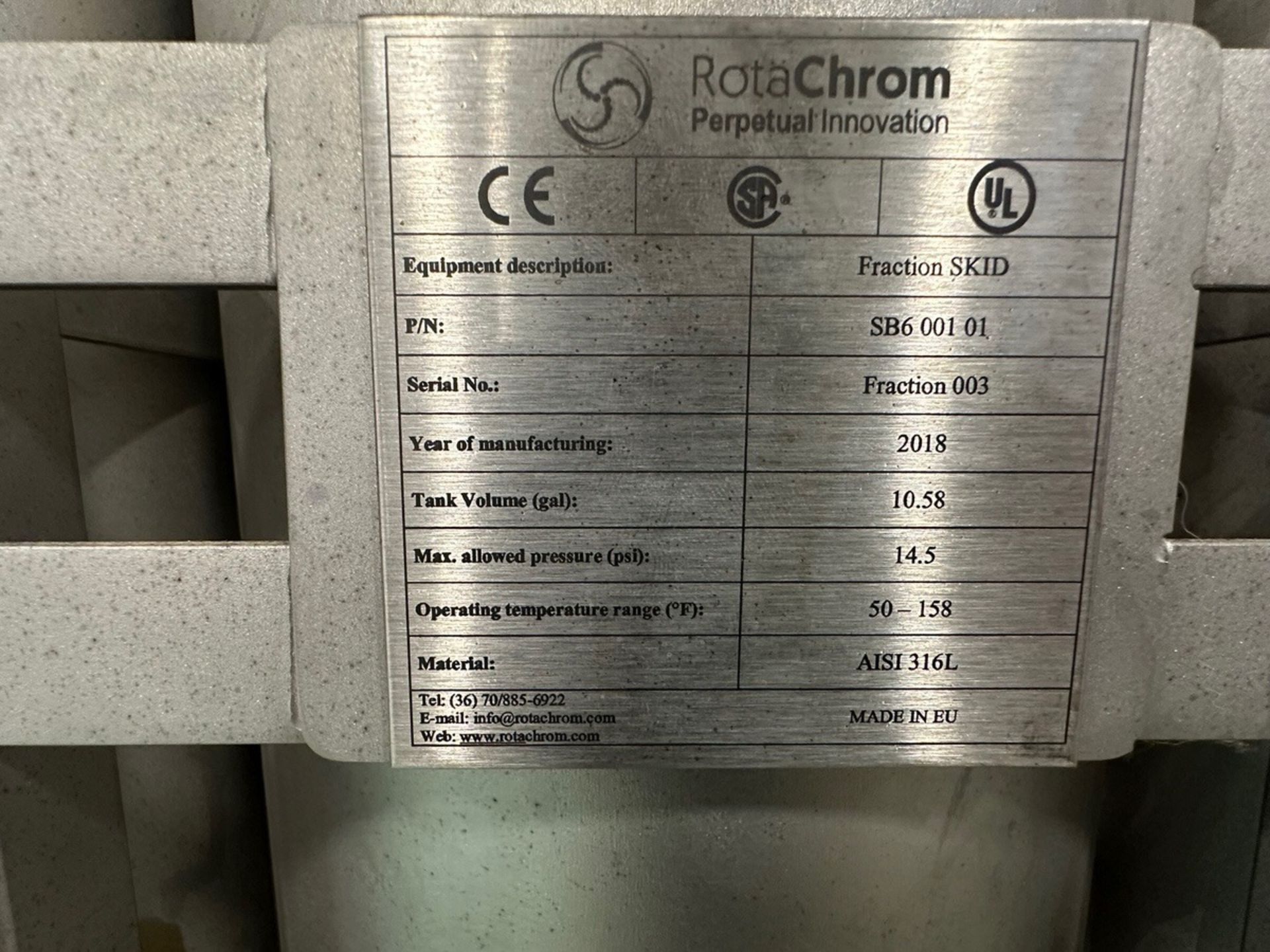 RotaChrom Fraction Skid, S/N Fraction 003, W/ Fraction Collector 10-Po - Subj to Bulk | Rig Fee $125 - Image 8 of 8