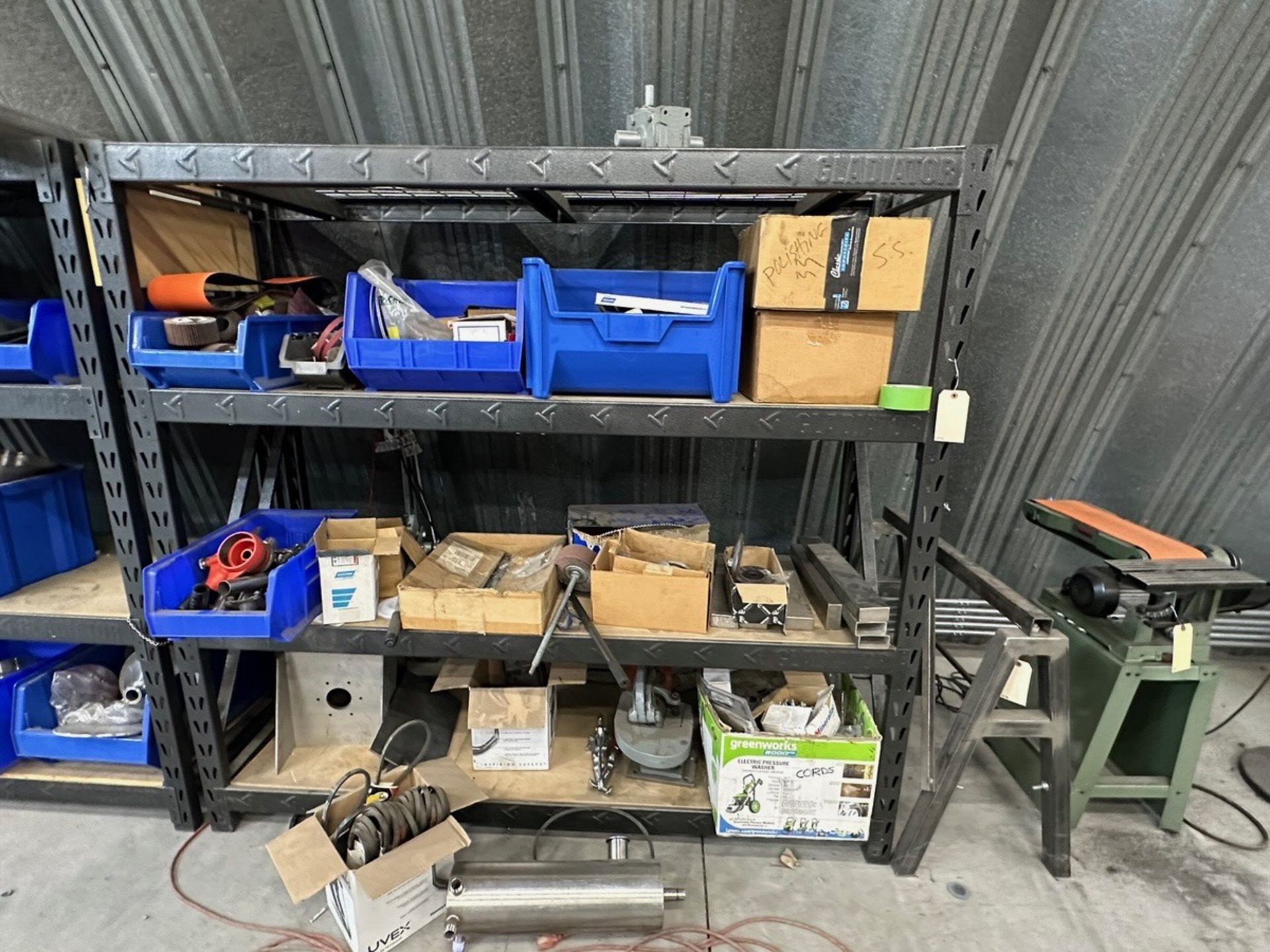 Shelf With Contents, Welding Supplies | Rig Fee $125