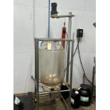 100L Glass Reactor, Jacketed, With Agitator Motor (Missing Shaft &amp; Bl | Rig Fee $200