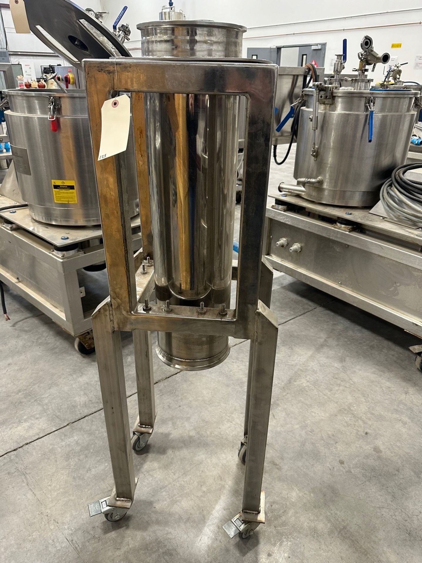 Stainless Steel Holding Tube on Stand - Subj to Bulk | Rig Fee $75