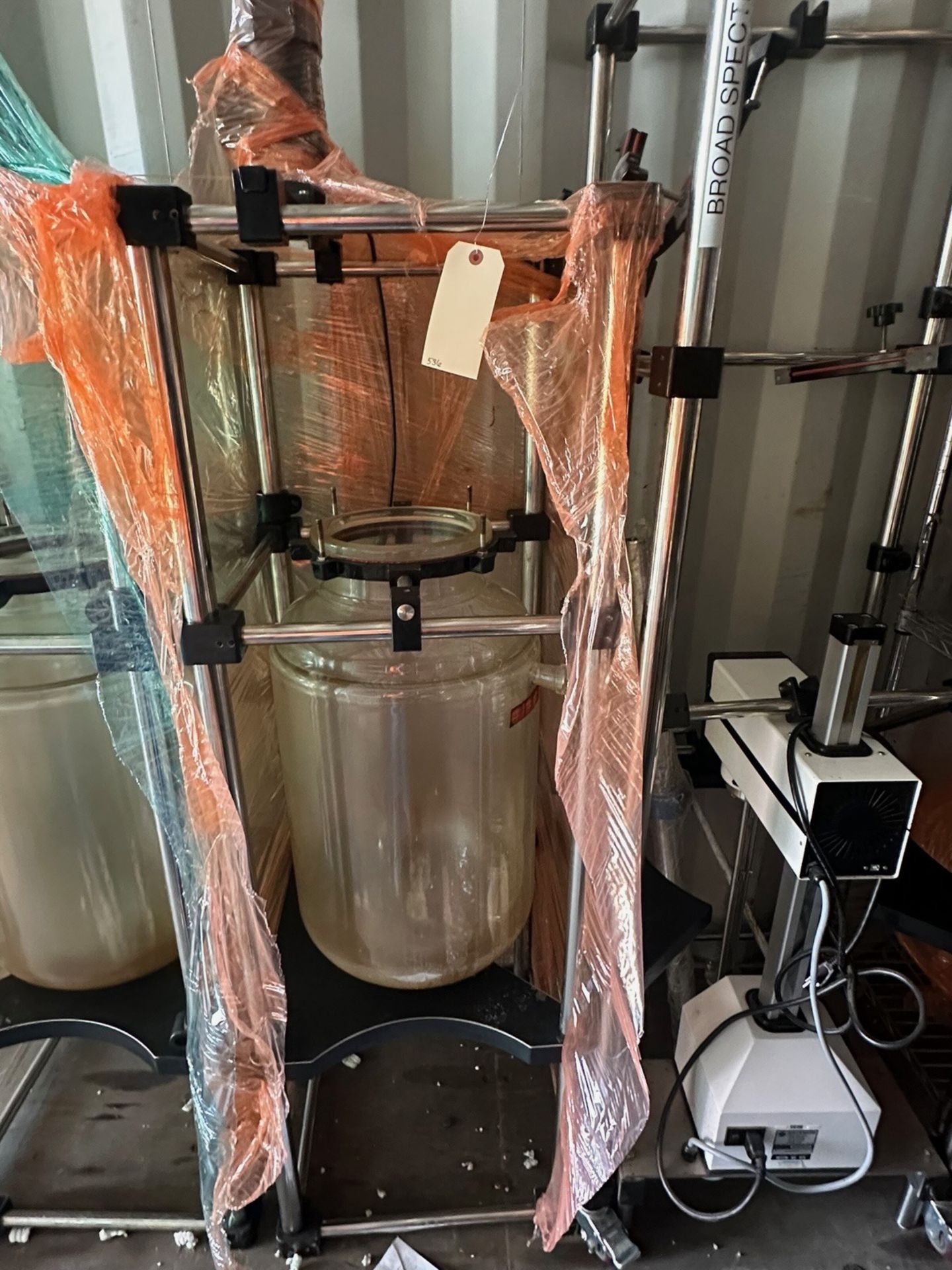 50L Glass Reactor, Jacketed With Agitator | Rig Fee $200