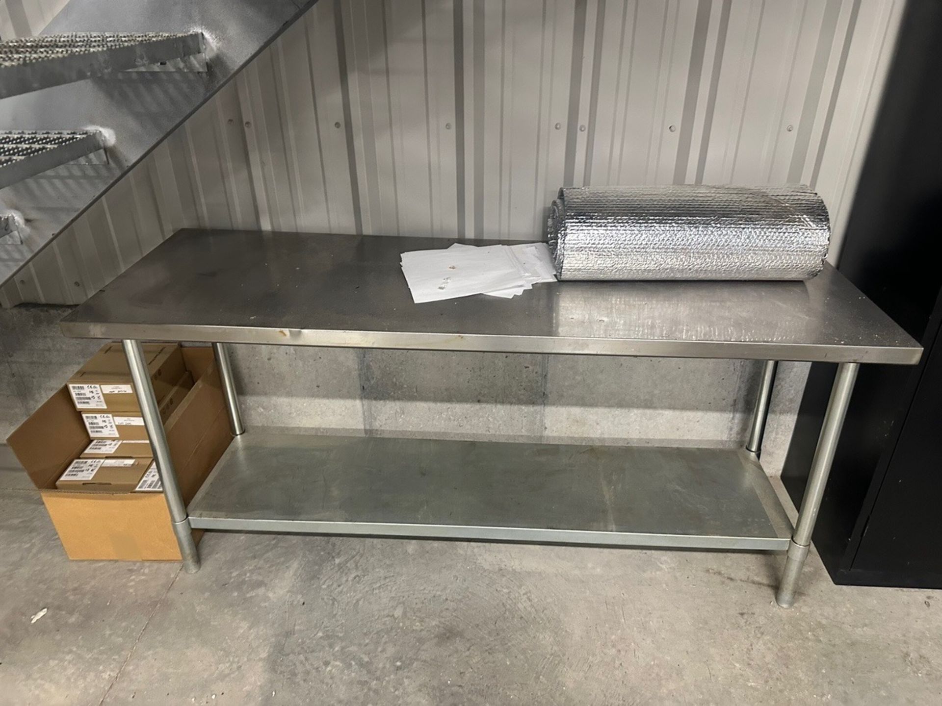 Metal Cabinet with Stainless Steel Table | Rig Fee $100 - Image 2 of 7