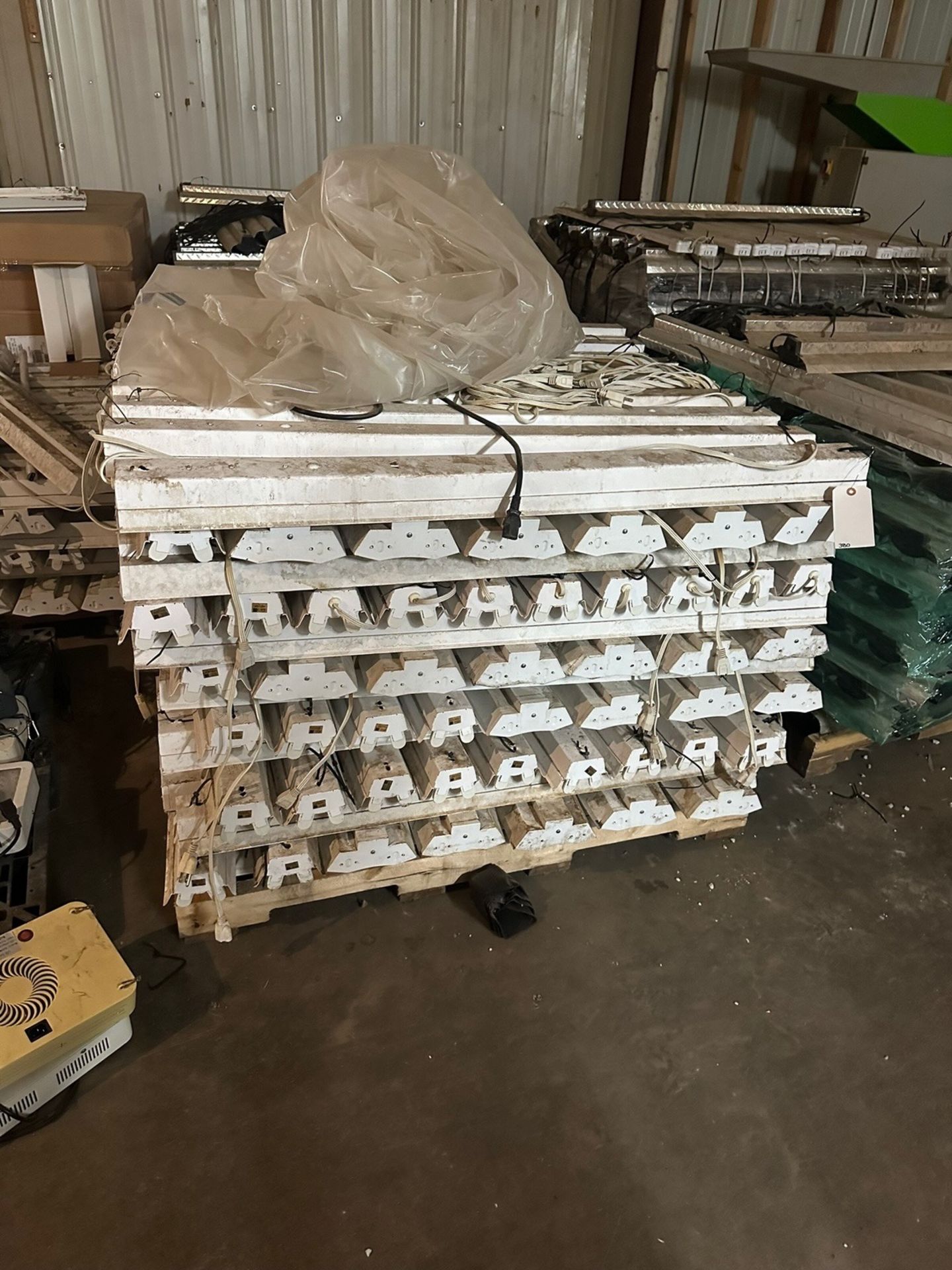 Lithonia Model 1233 Fluorescent Shop Lights, 1 full Pallet, 2 Partial Pallets | Rig Fee $50