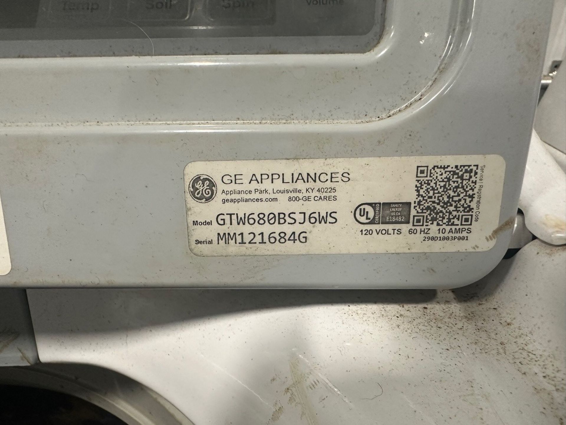 GE, Energy Star, Clothing Washer, Model GTW680BSJ6WS, S/N MM121684G | Rig Fee $75 - Image 4 of 4