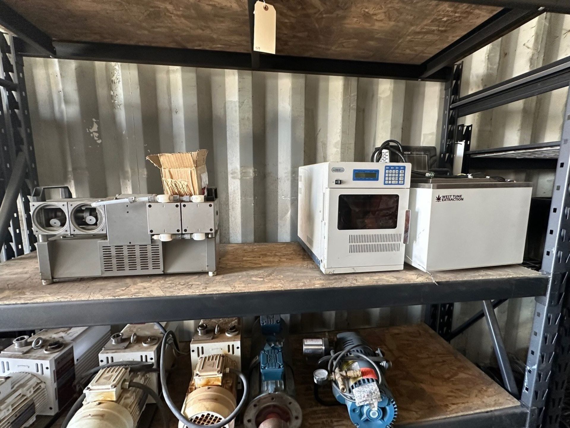 Shelf With Contents, Vacuum Pumps, Filters | Rig Fee $200 - Image 2 of 17