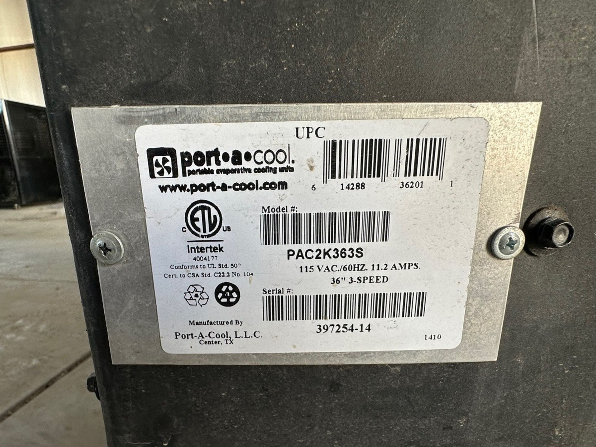 Porta Cool Swamp Cooler, Model Pac2k363S | Rig Fee $120 - Image 4 of 4