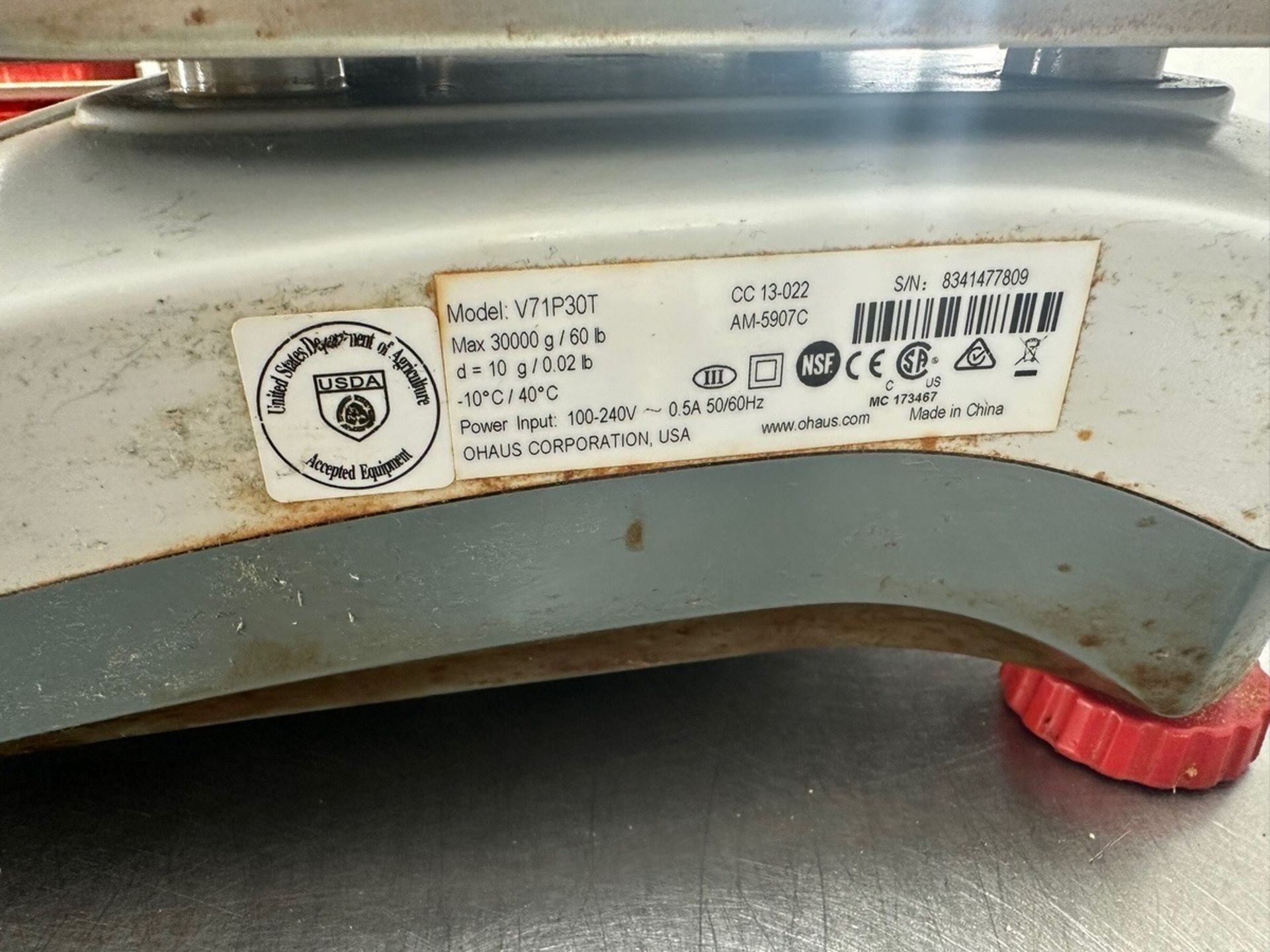 Ohaus, Lab Scale, Model V71P30T, S/N 834147709 | Rig Fee $35 - Image 2 of 2