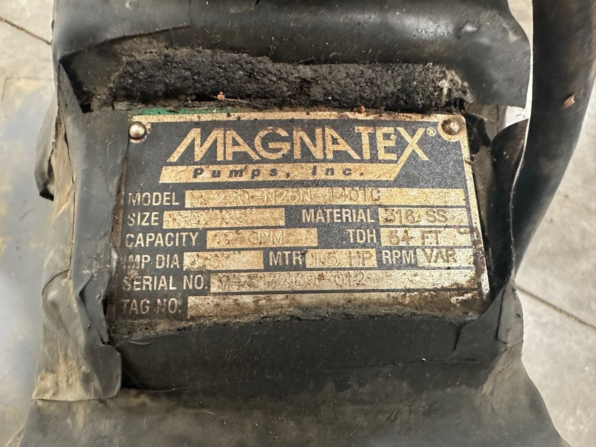 Magnatex, Pumps, Centrifugal Pump, Model MF220-N25N-140TC, 12GPM | Rig Fee $20 - Image 3 of 3