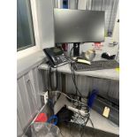 Work Station With Contents, Monitor, Keyboard, Phone | Rig Fee $35