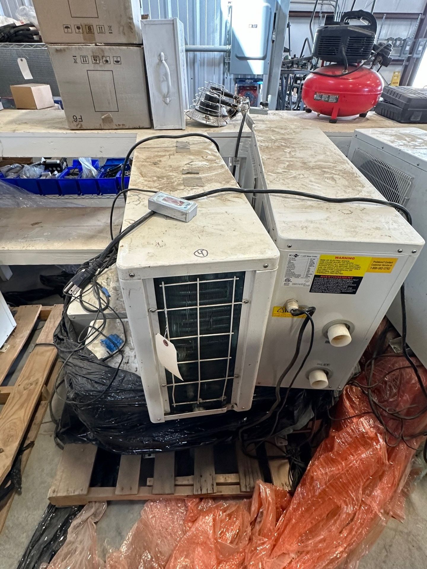 Pallet Of Eco Plus 1 1/2hp water Chillers | Rig Fee $50