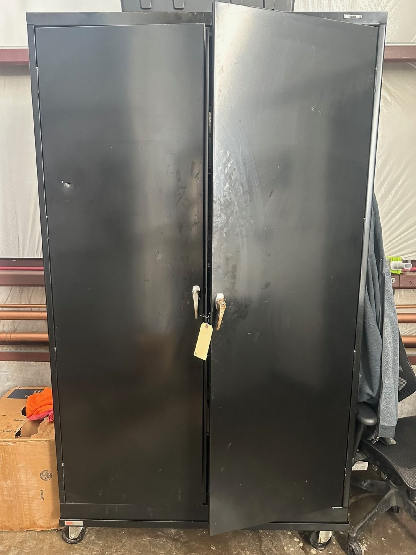 2 Door Metal Cabinet With Casters, With Contents | Rig Fee $50