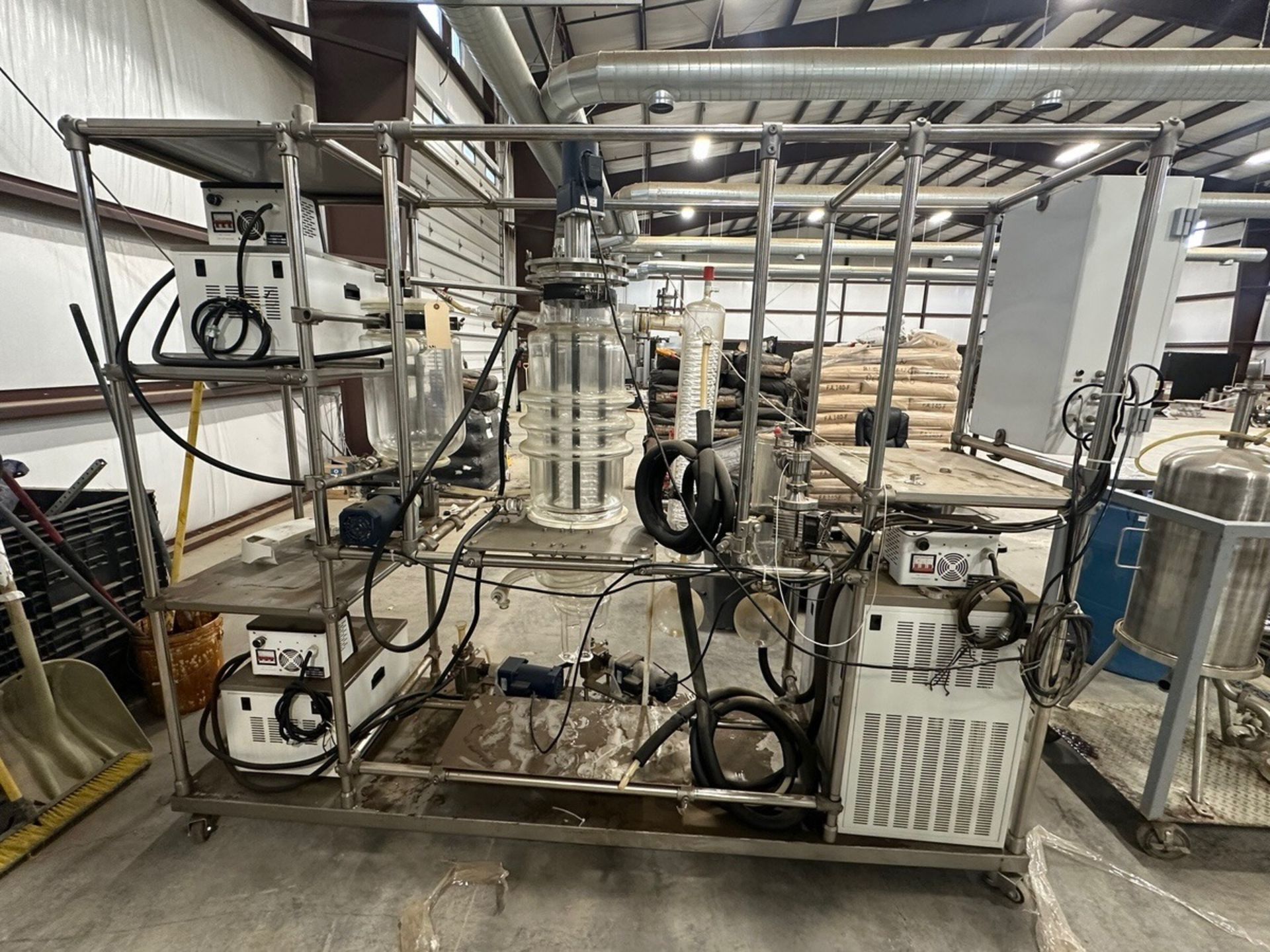 Falling Thin Film Distillation Unit, (broken glass) | Rig Fee $750