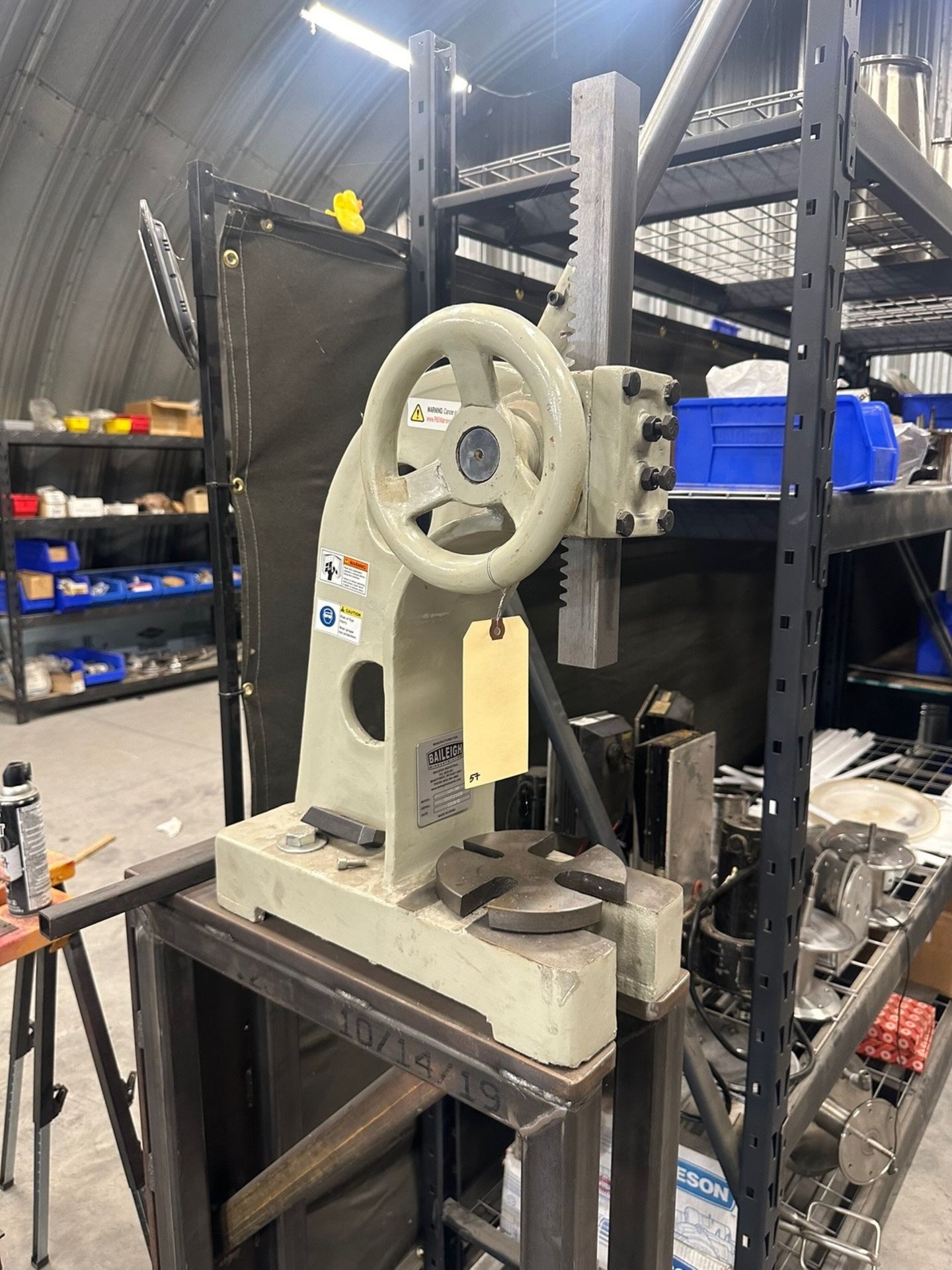 Baileigh Industrial, 3 Ton Arbor Press, Model AP-3R, S/N 18502008, Year 2 | Rig Fee $35