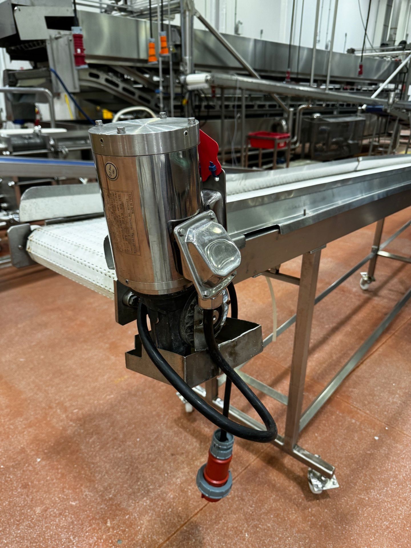 Stainless Steel Frame Incline Conveyor Mounted on Casters, - Image 3 of 4