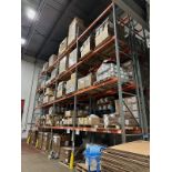 (4) Bays Teardrop Pallet Racking, Two Deep, (10) 24' Uprights x 42" Deep, (64) 108" x 4.75 Face Step