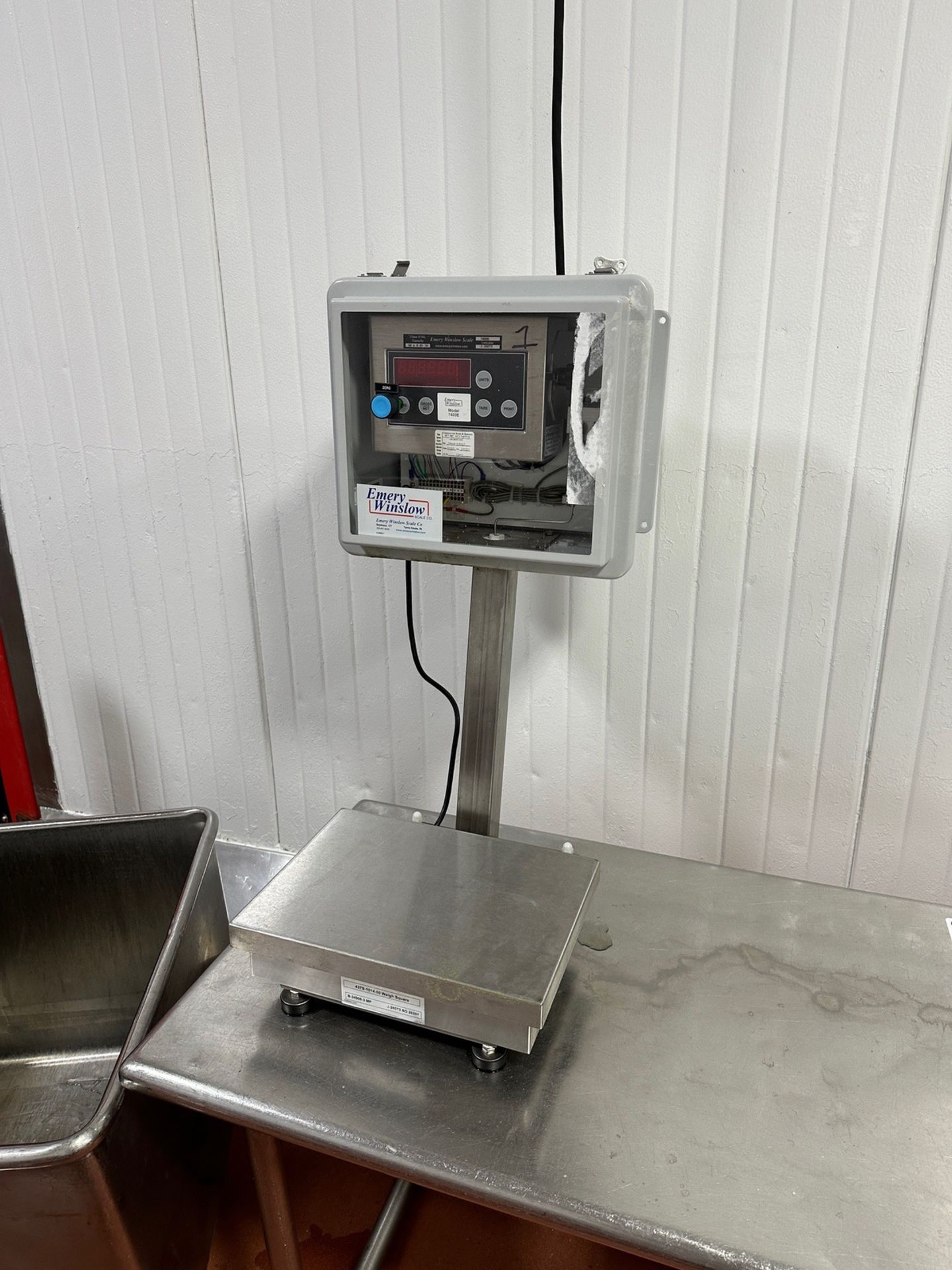 Emery Winslow Stainless Bench Top Scale, Model 7400E, 18"x18", 437S-1014-50 Weigh S | Rig Fee $25