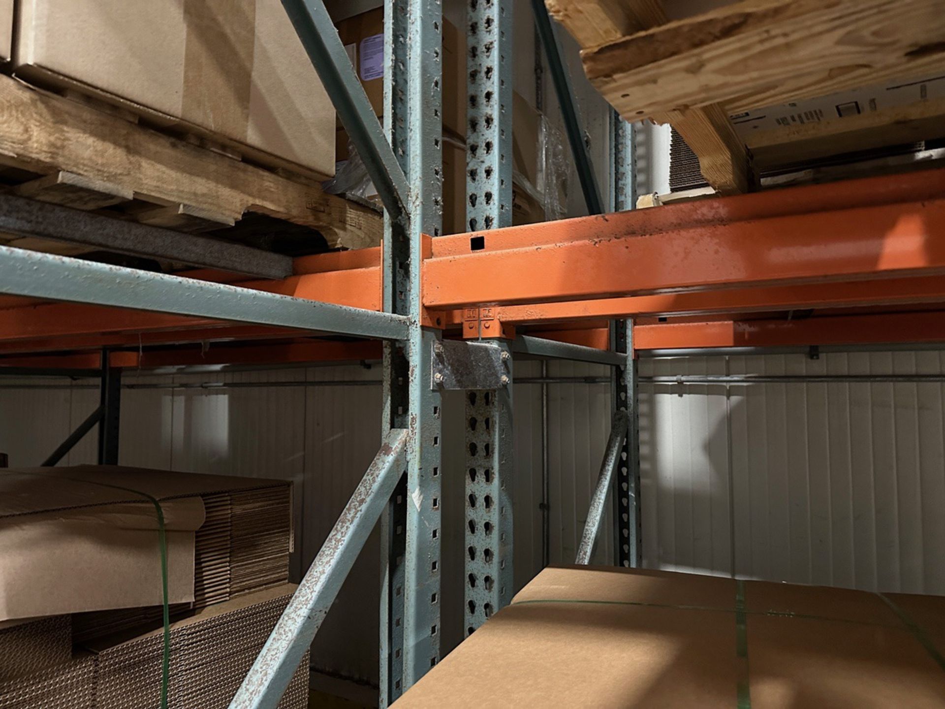 (4) Bays Teardrop Pallet Racking, Two Deep, (10) 24' Uprights x 42" Deep, (64) 108" x 4.75 Face Step - Image 3 of 4