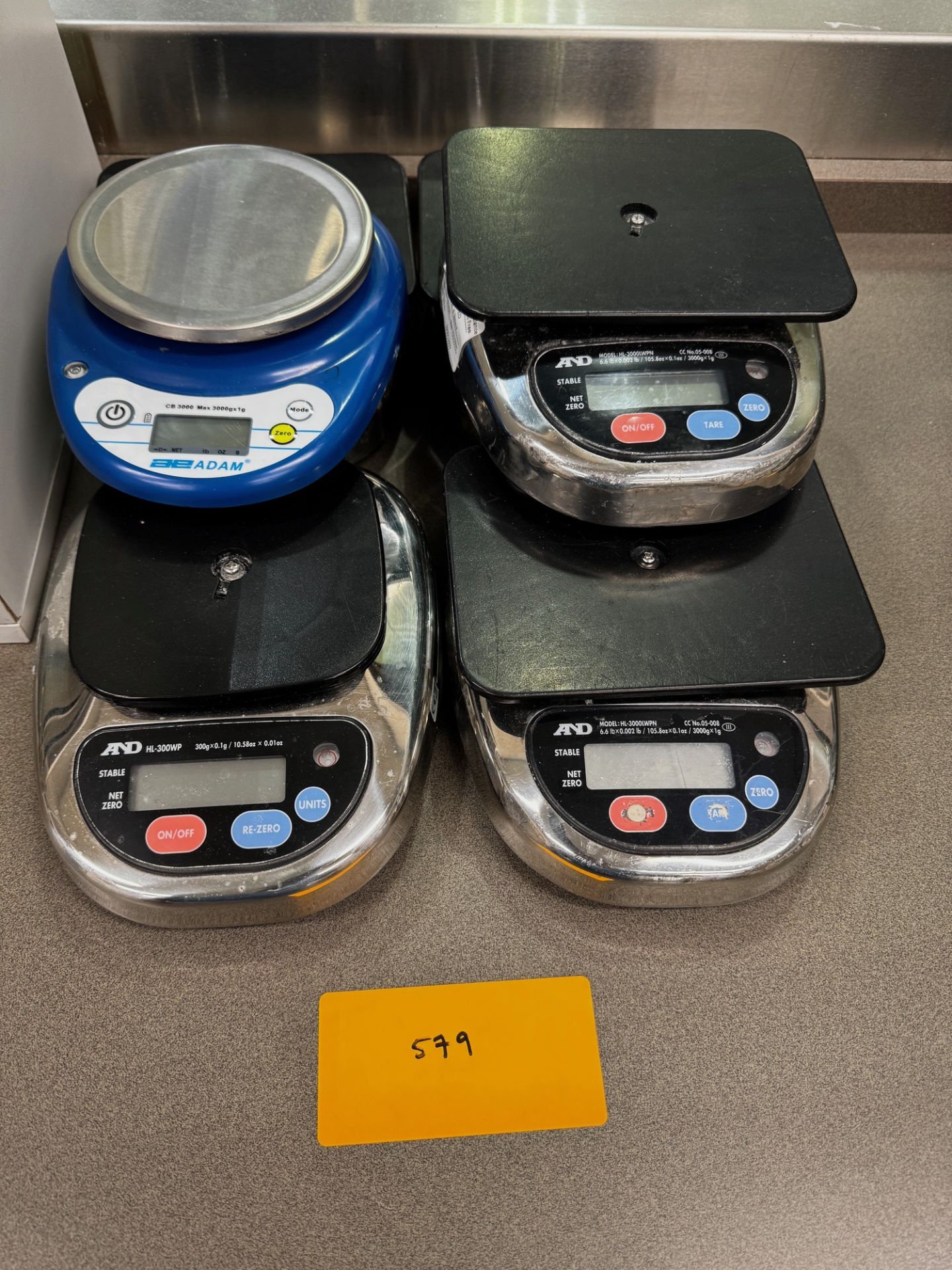 (4) Desktop Scales, AND and AE Adam | Rig Fee $50