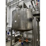 Stainless Steel 500 Gallon Approx Seep Agitated Tank, Includes Discharge Valve, Top Driven Bridge Mo