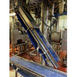 9.5" Stainless Steel Frame Flighted Decline Conveyor