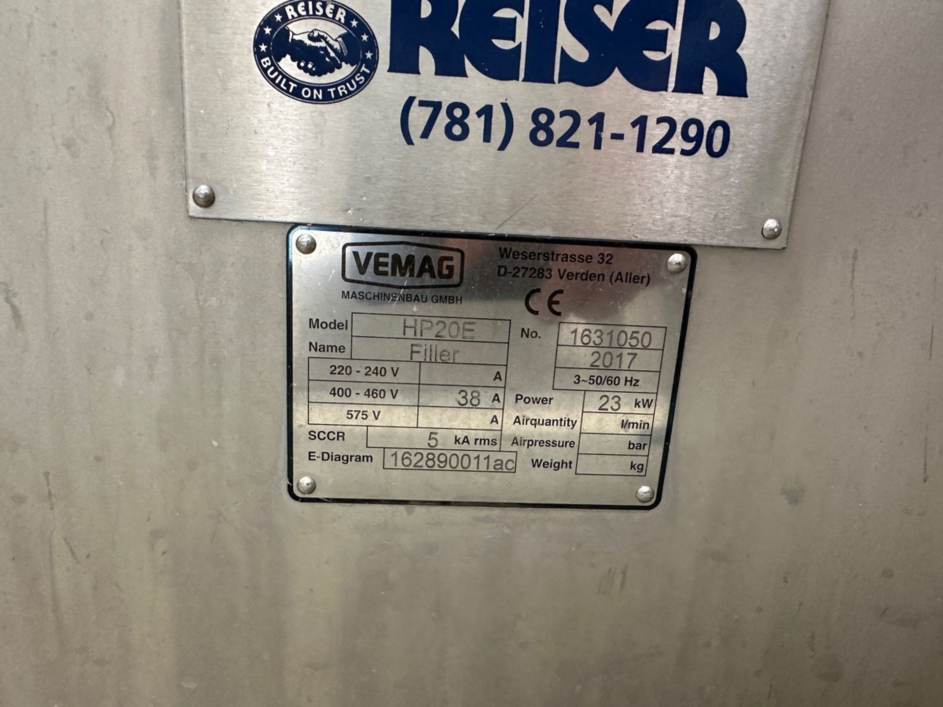 2017 Vemag HP20E Vacuum Portioner / Stuffer, 350 Liter Hopper, 250 KG Buggy Lift, S | Rig Fee $600 - Image 3 of 4