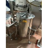Stainless Steel Holding Tank Mounted On Casters, 1'9" ID x 3'-4" OAH, - Subj to Bulk | Rig Fee $75