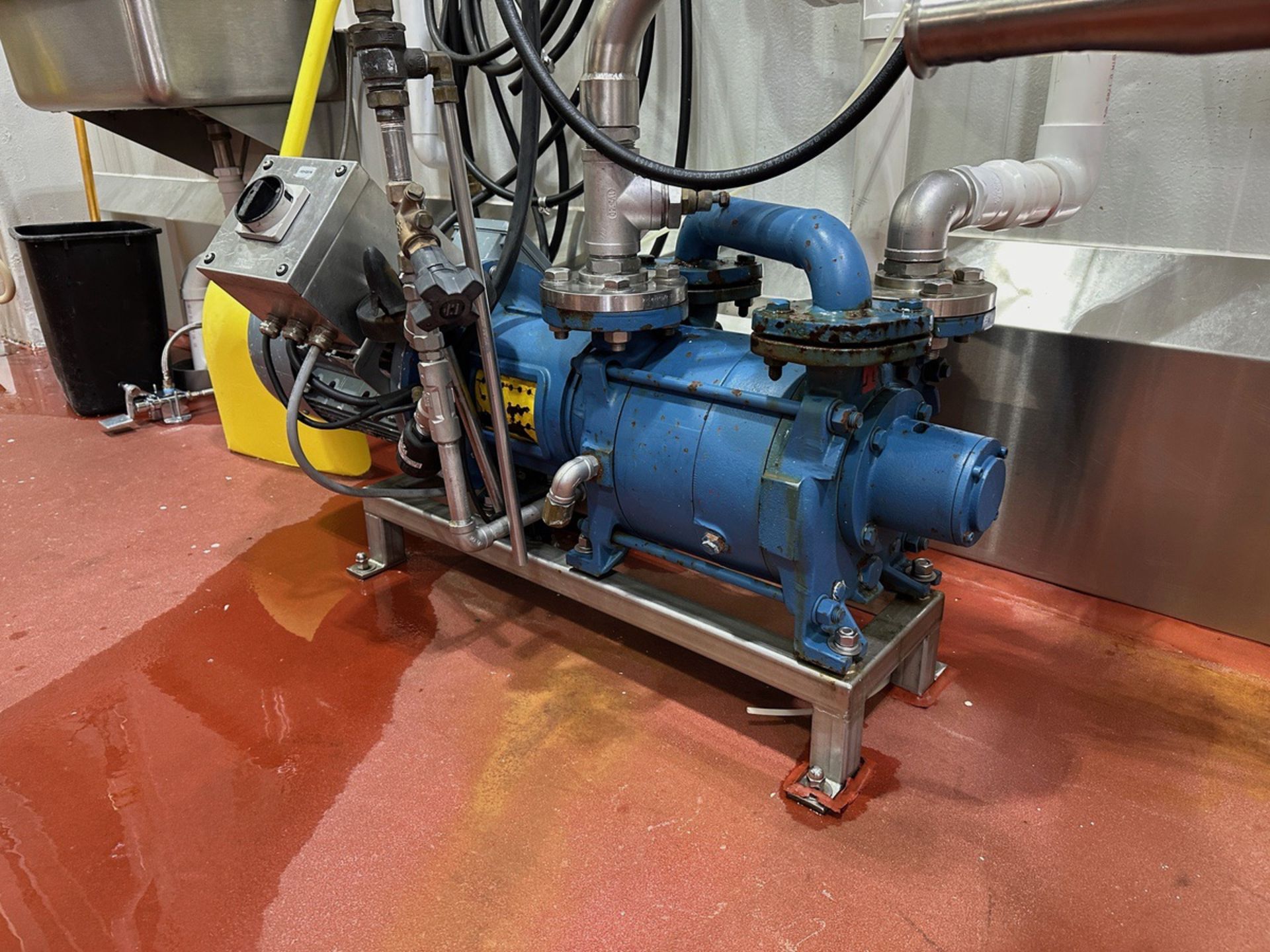 Line 5 Vacuum Pump System for Pasta Presses with Vacuum Pump, (2) Horizontal Stainless Receiving Tan - Image 6 of 8