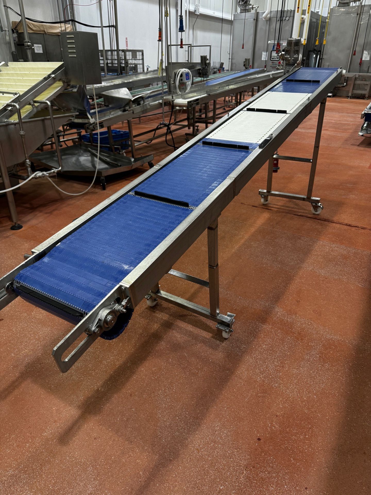 Stainless Steel Frame Incline Conveyor, 14" W x 11' OA Length, Mounted on Casters - Image 3 of 4