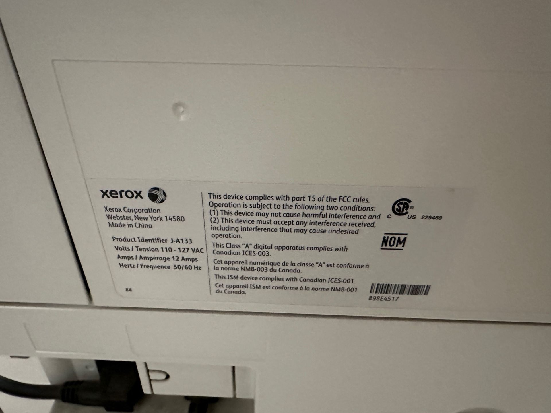 Xerox Workcentre 7845 Copier & Printer | Rig Fee $50 - Image 4 of 5