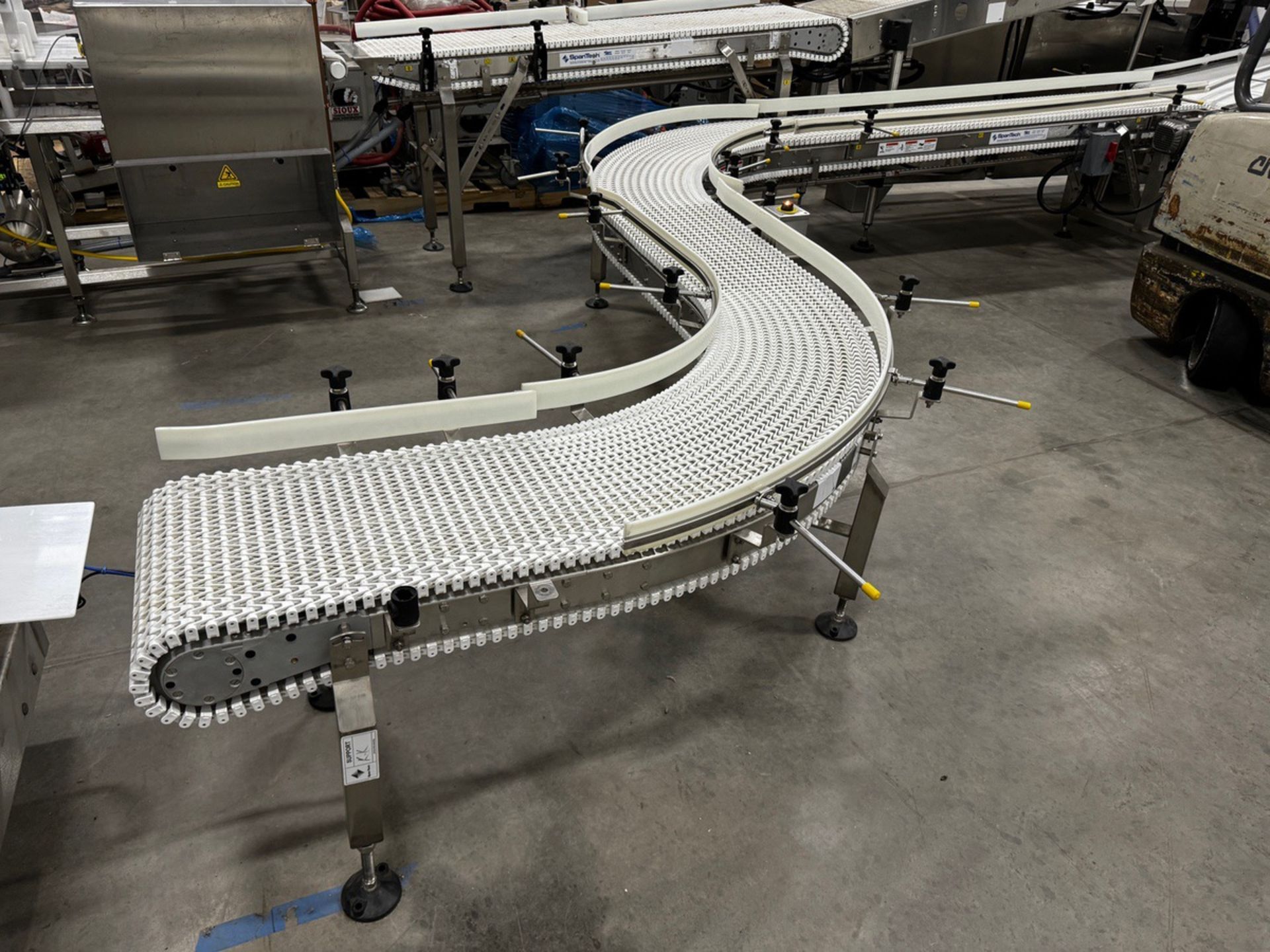 2019 SpanTech SS Fram S-Conveyor with Adjustable Legs, 15.5" W x 17' OA Length | Rig Fee $200