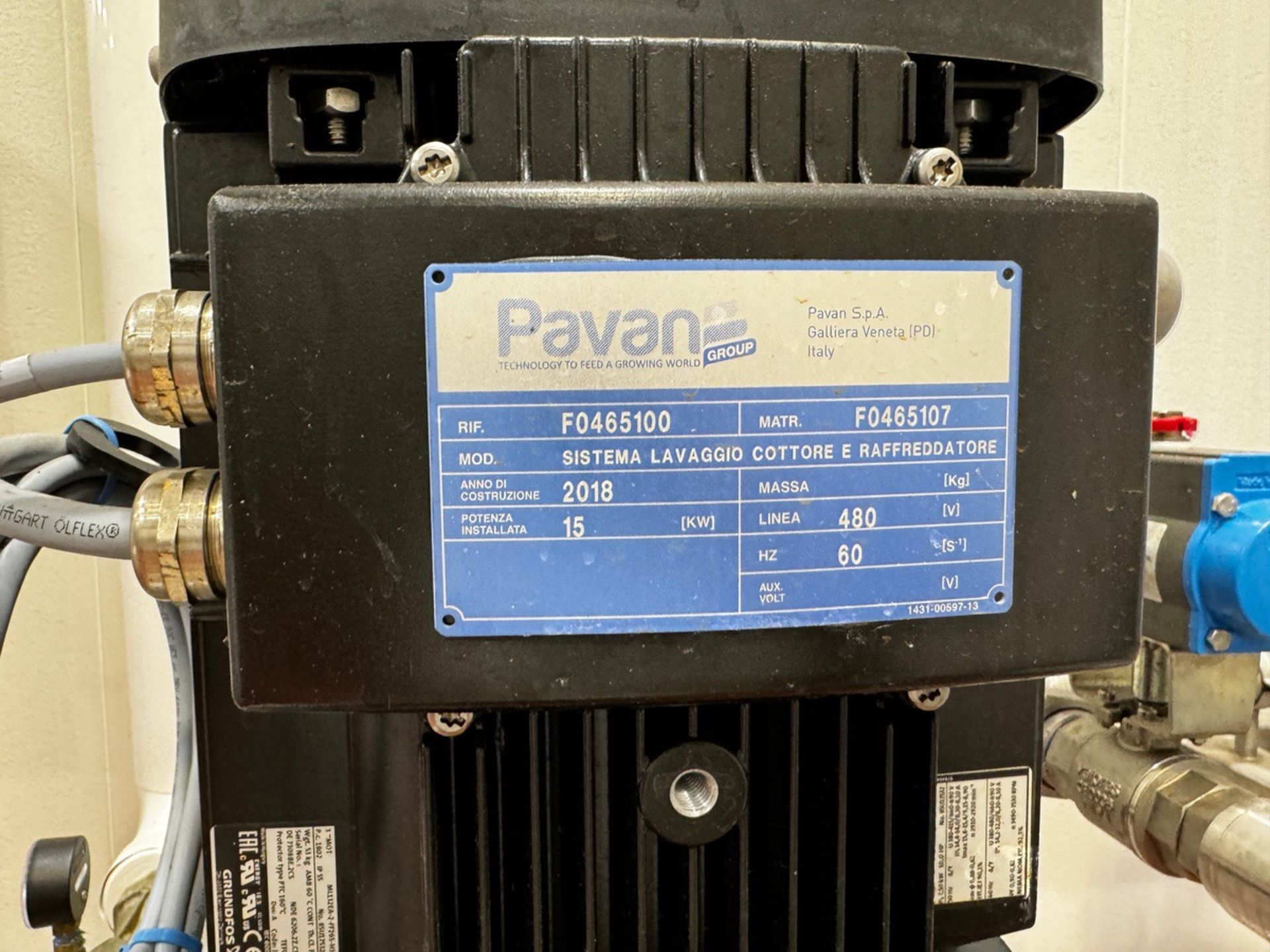 2018 Pavan Sistema Lavaggio Cottore & Raffreddatore Chilled Water Pump Skid - Image 2 of 3