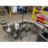 Nercon Stainless Steel Frame 90 Degree Conveyor, 8" Wide Belt, Washdown Drive with Variable Speed Co