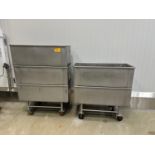 (5) Stainless Steel Mobile Hoppers | Rig Fee $125