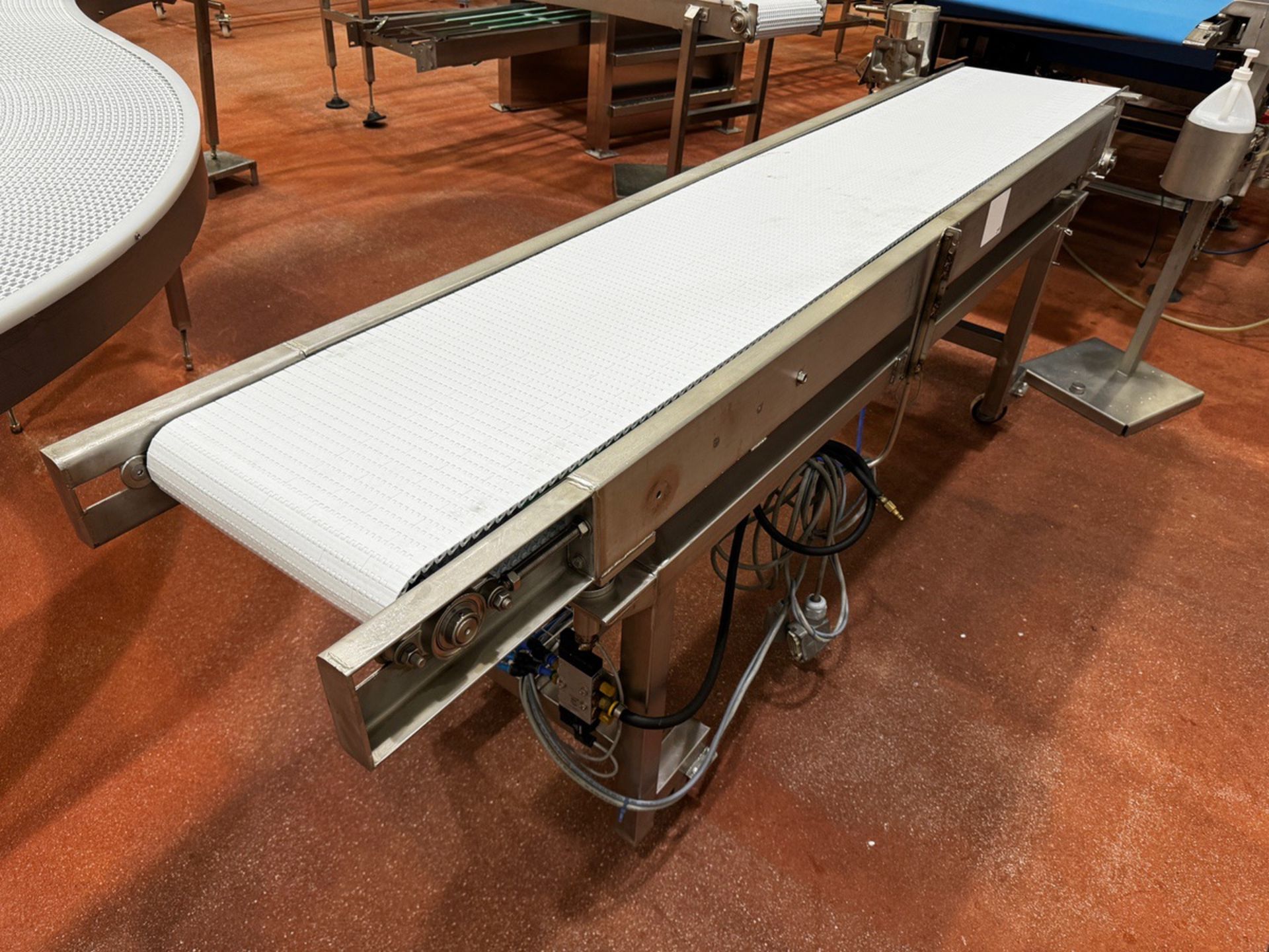 Stainless Steel Frame Conveyor Mounted on Casters, 16" W x 94" OA Leng - Subj to Bulk | Rig Fee $150