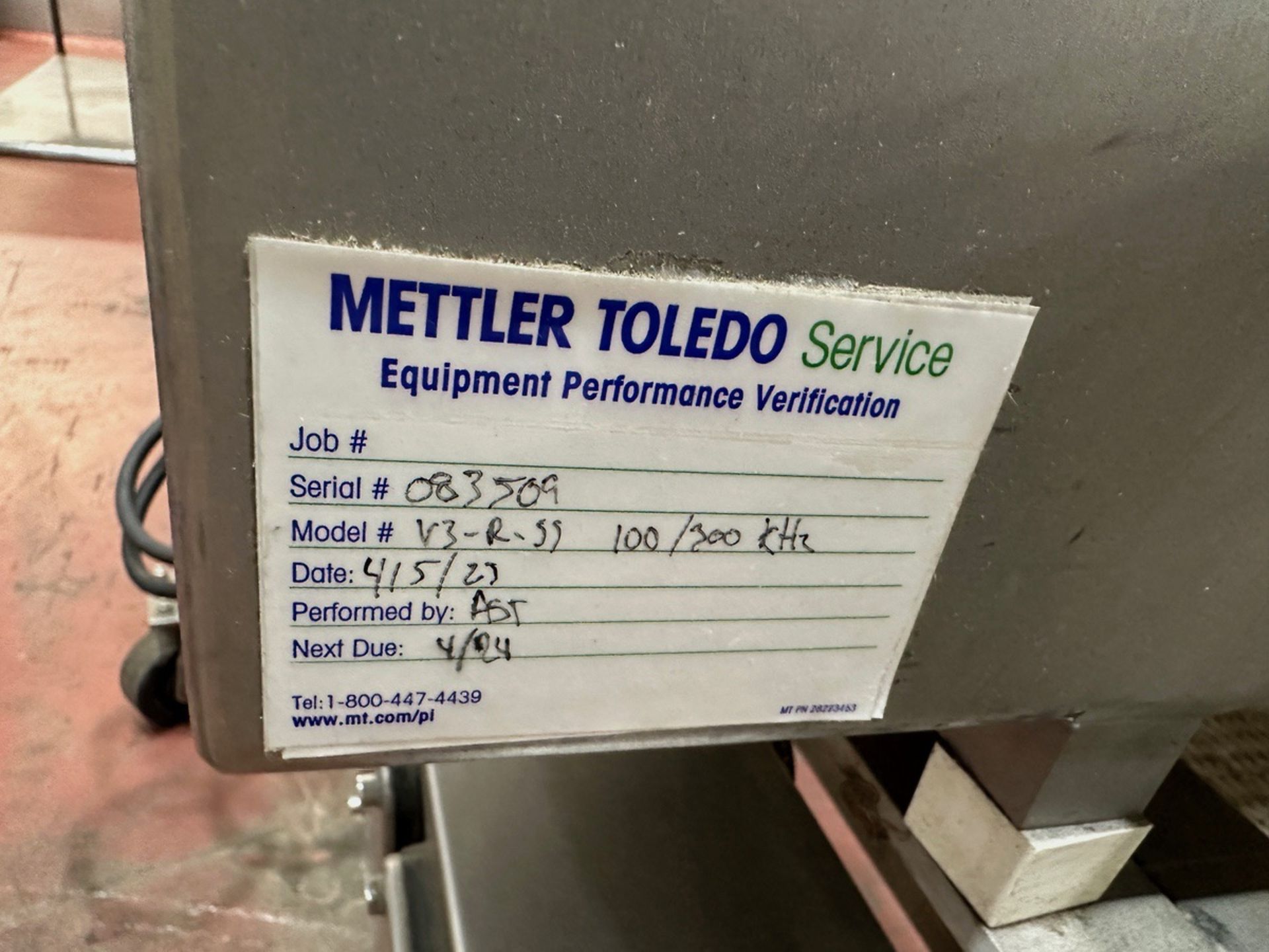 Mettler Toledo Safeline Metal Detector, 13.75" Aperture W x 14.5" Clearance Above Belt, 66" AOL, S/N - Image 4 of 9