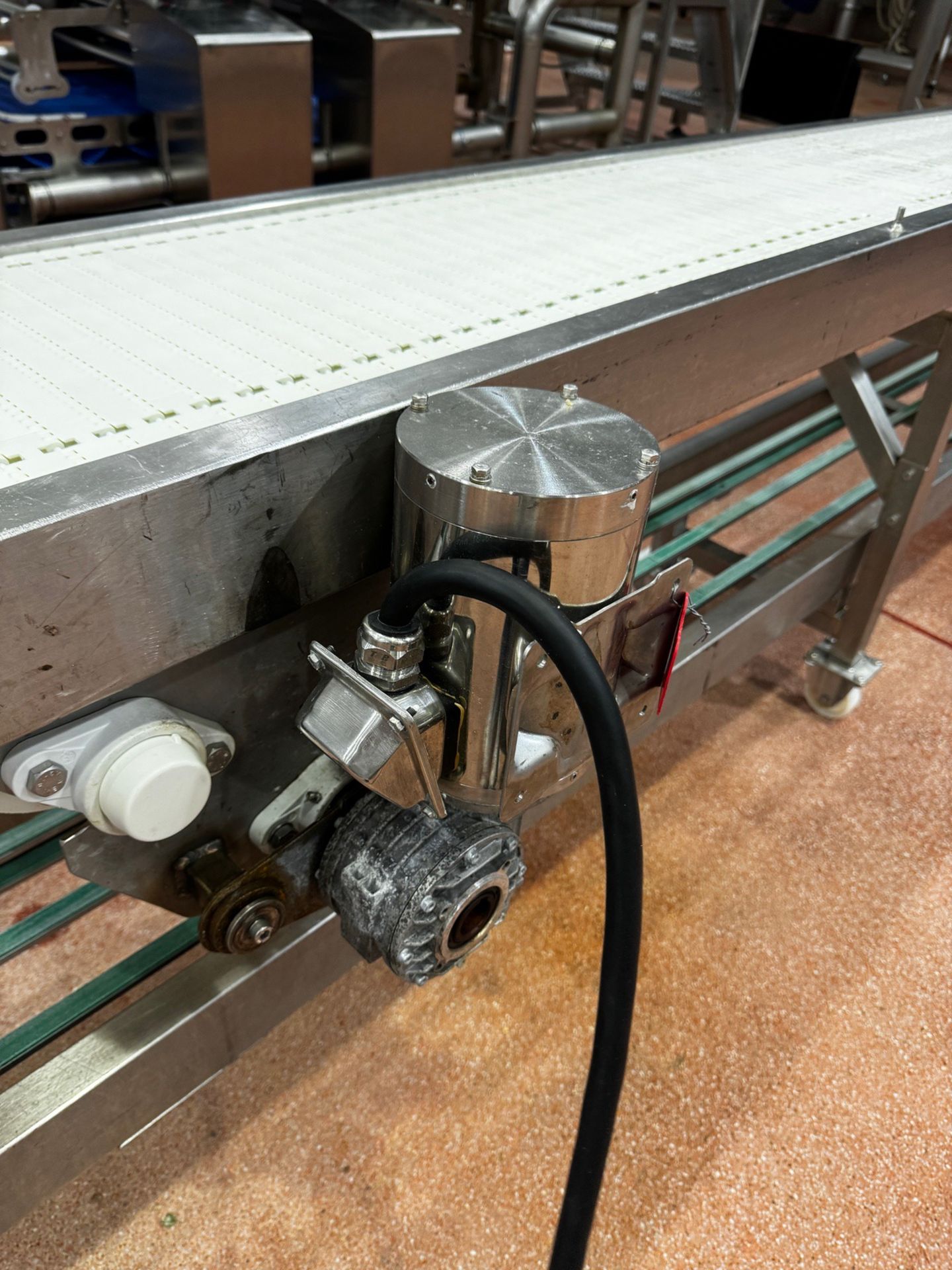 Stainless Steel Frame Conveyor Mounted on Casters, 14"W x 56' OA Length - Image 3 of 4