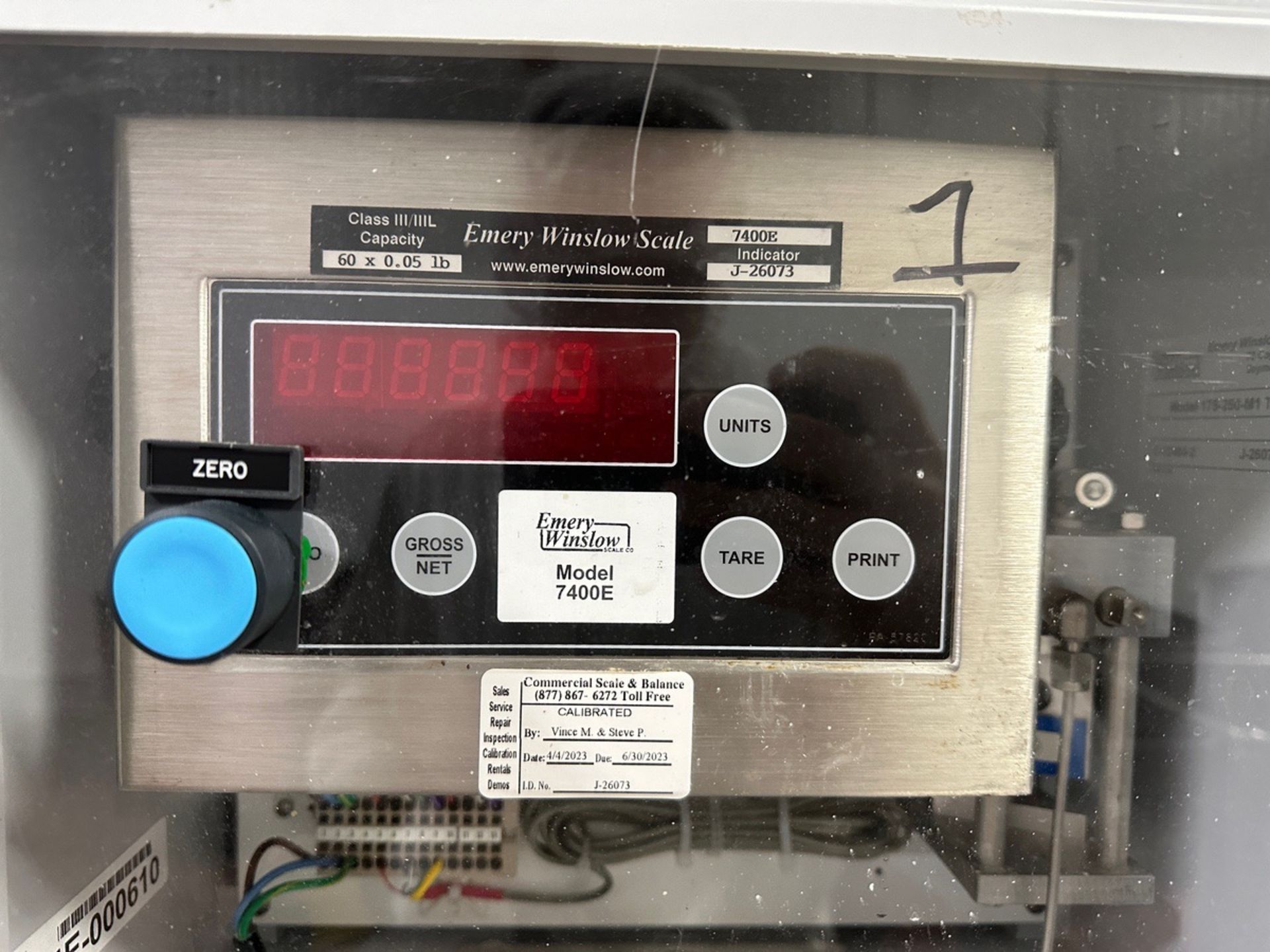 Emery Winslow Stainless Bench Top Scale, Model 7400E, 18"x18", 437S-1014-50 Weigh Square - Image 3 of 3