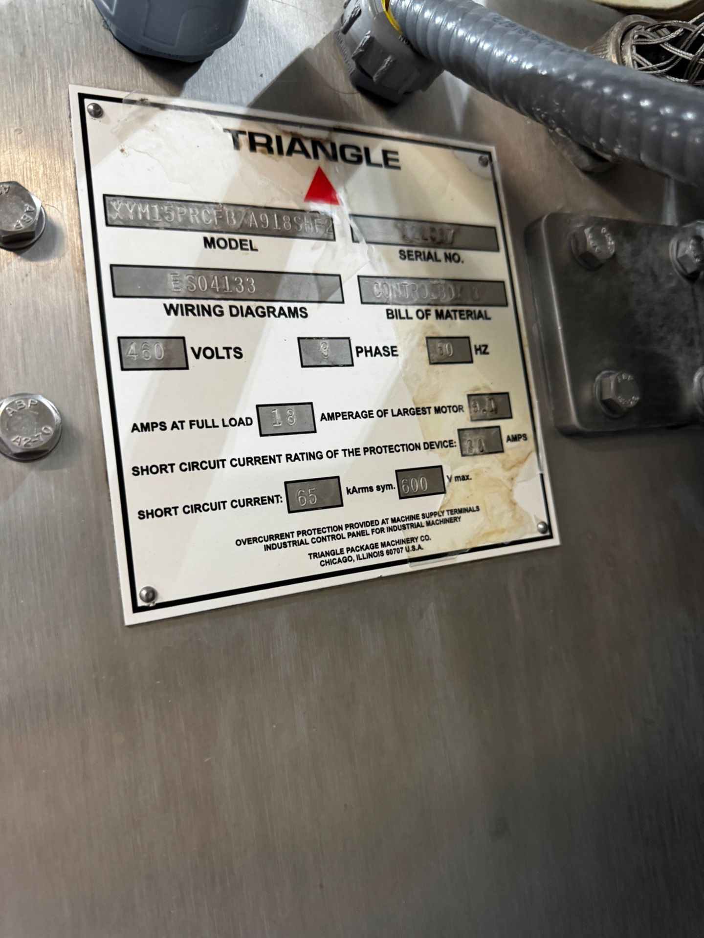 Triangle Vertical Form Fill and Seal with 9-Head Inline Triangle Scale, Bagger Model XYM15PRCFB/A91 - Image 3 of 3