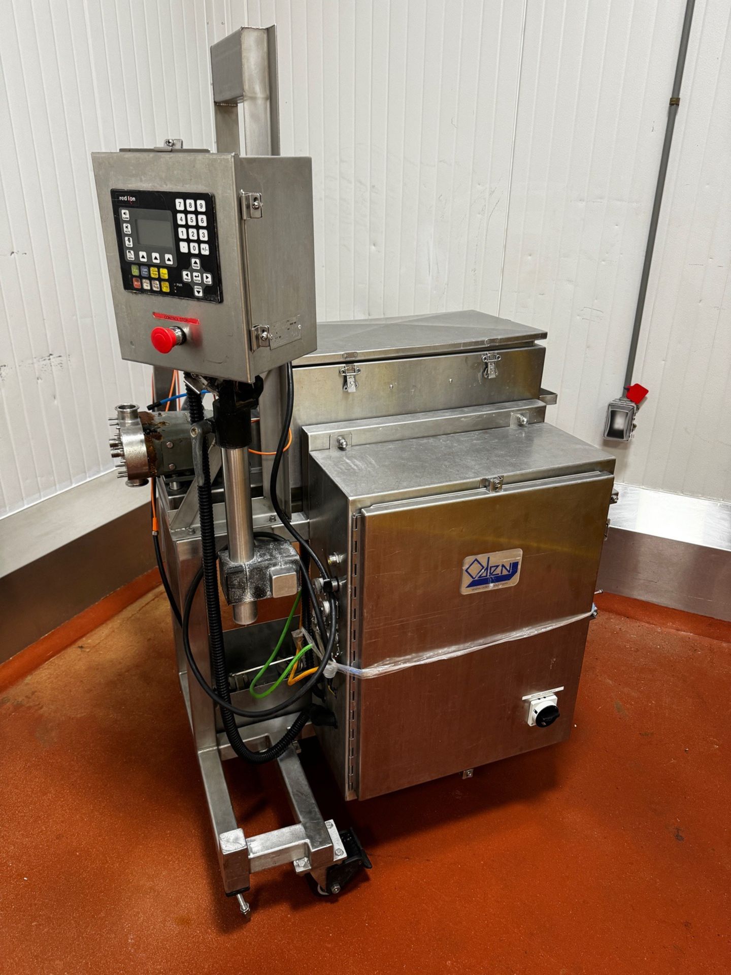 2010 Oden Pro Fill 3K Single Head Positive Displacement Filler, WCB 18U PD Pump, Hopper and SS Fitti